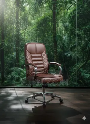 Economic Brown Leather Middle Back Office Chair
