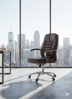 Smart Brown Leather Low Back Office Chair
