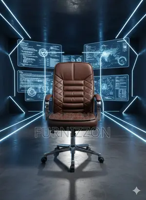Economic Smart Brown Leather Office Work Chair