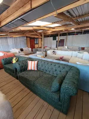 Green 5 Seater Chesterfield Sofa/ 5 Seater Sofa