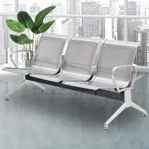 3-link Metallic Reception Waiting Bench