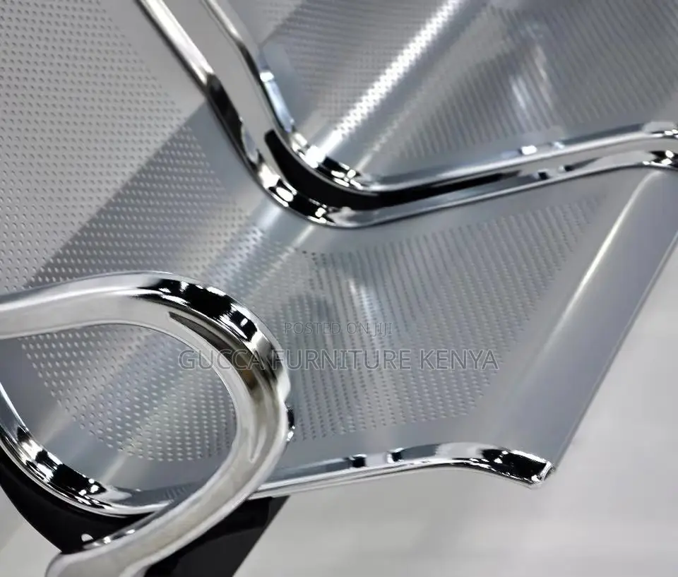 3-link Metallic Reception Waiting Bench