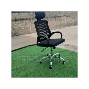 Secretarial Mesh Office Chair With Headrest – Ergonomic Comfort