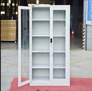 2-door Full Glass Office Filling Cabinet