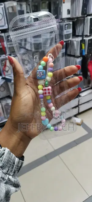 Cube Phone Chain Strap Pearl Mobile Phone Charms