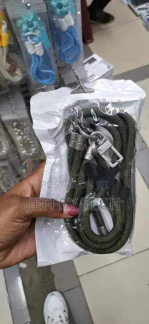 Shape Pendant Nylon Hand Strap Lanyard Phone Charm