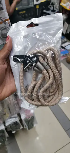 Shape Pendant Nylon Braided Hand Strap Lanyard Phone Charm