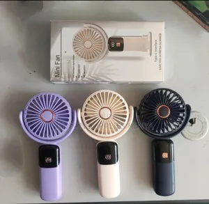 Hand Fans Led Digital Handheld Fan Rechargeable Handfan Makeup