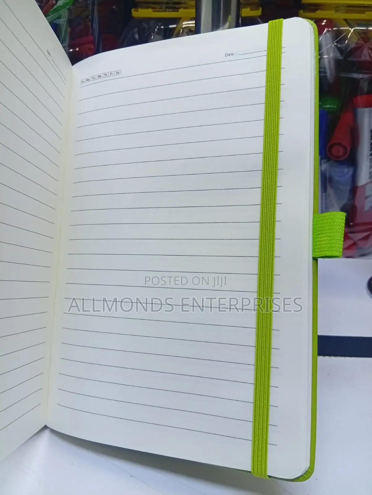 A5 Notebook Green Cover With String