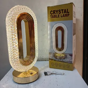 Usb-Rechargeable Crystal Table Lamp.(Oval Shaped)