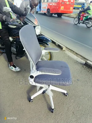 Classy Office Chair White Grey