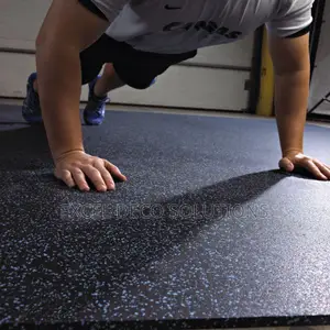 Speckled Rubber Gym Mat – Non-Slip Workout Flooring