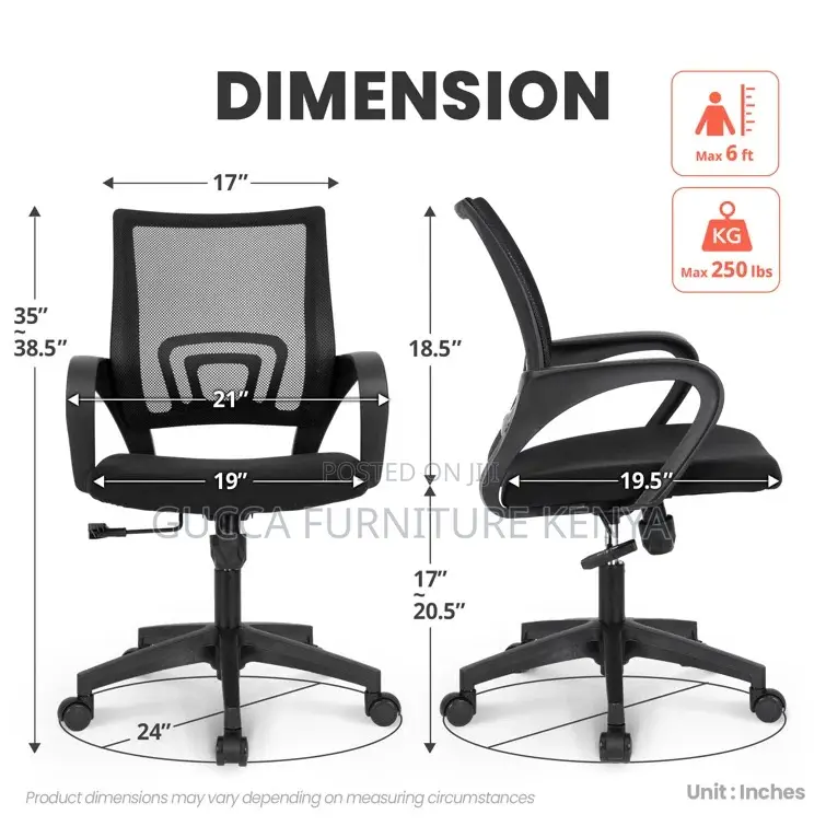 Swivel Adjustable Clerical Office Chair