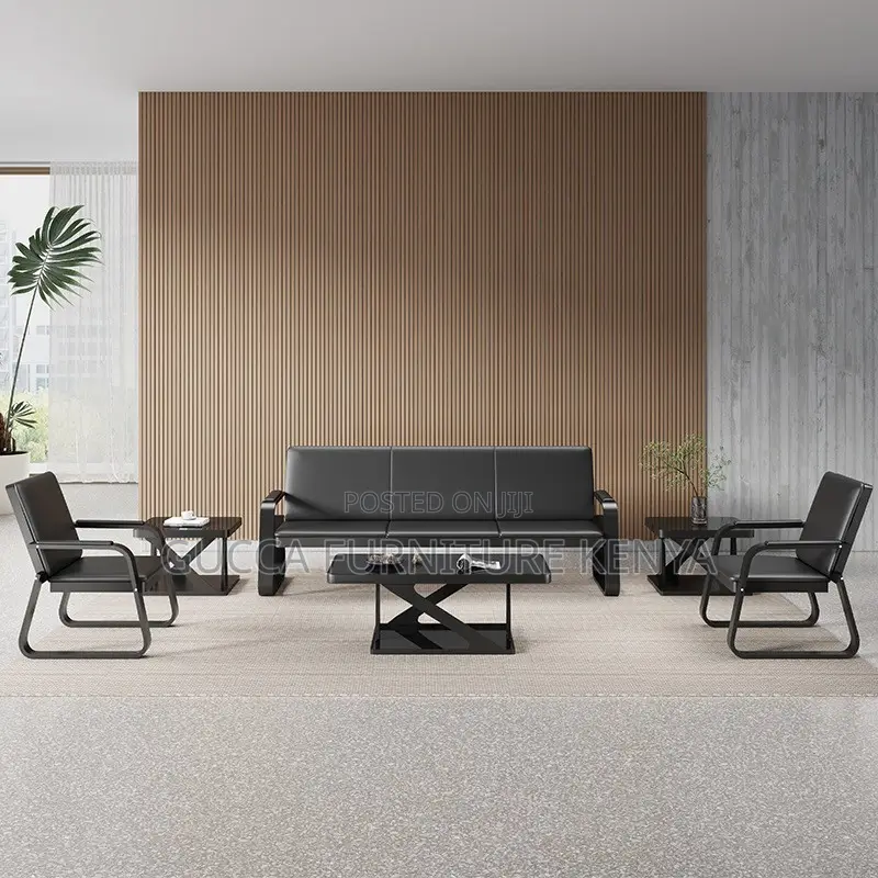 5-searter Leather Executive Reception Sofa Set