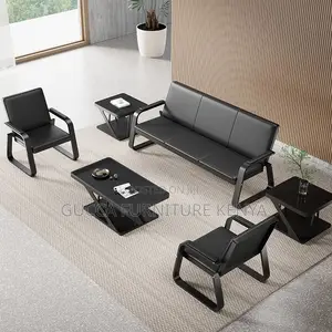 5-searter Leather Executive Reception Sofa Set