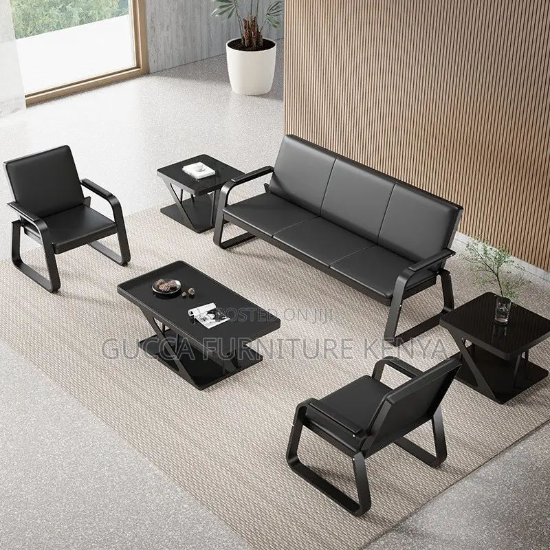 5-searter Leather Executive Reception Sofa Set
