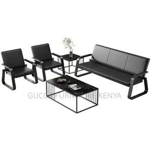 5-searter Leather Executive Reception Sofa Set