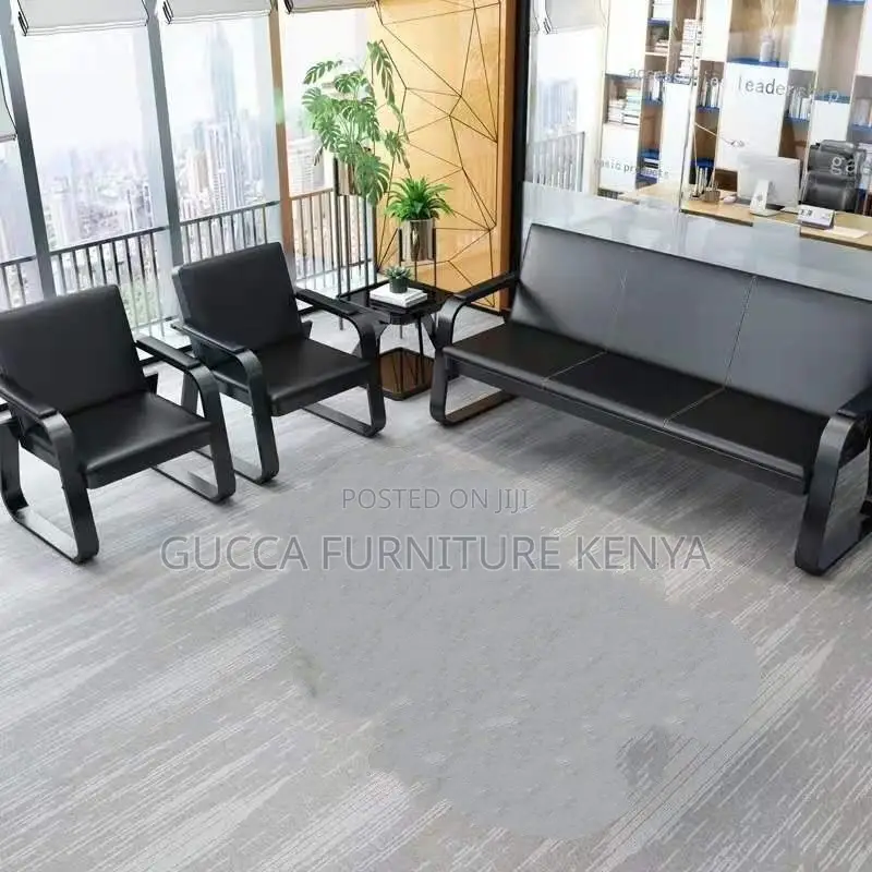 5-searter Leather Executive Reception Sofa Set