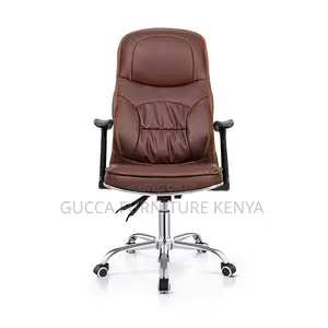 Brown Adjustable Leather Generic Chair