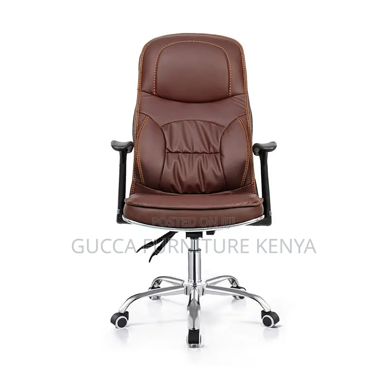 Brown Adjustable Leather Generic Chair