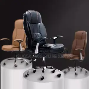 Brown Adjustable Leather Generic Chair