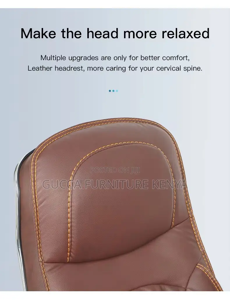Brown Adjustable Leather Generic Chair