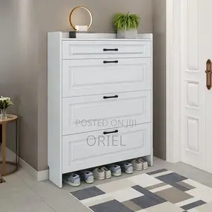 White Modern Shoe Storage Rack