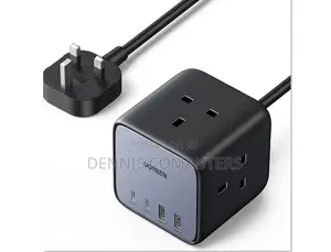 Ugreen Diginest Cube Power Strip (3 Ac Outlets + 65w 2a2c) Uk Black