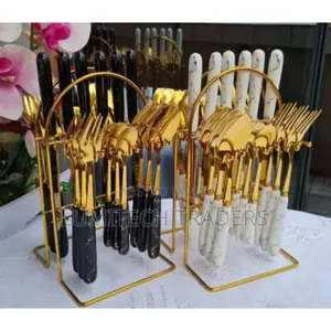 Heavy Marble Cutlery Set