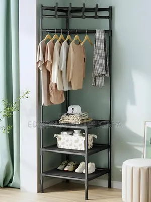 Corner Storage Shelf Coat Rack – 3-Tier Multi-Purpose Organizer