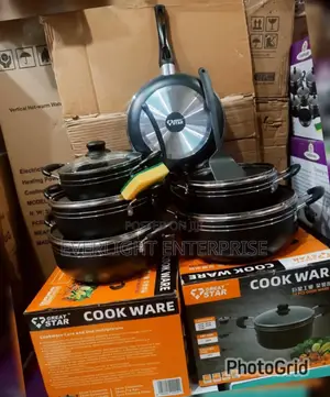 Great Star 14 PCS Black Cookware Set