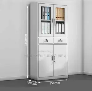 Half Glass Book Cabinet – Office Display Storage