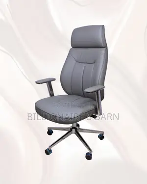 Executive Leather Office Chair |Smooth Movement, Chrome Base Stability