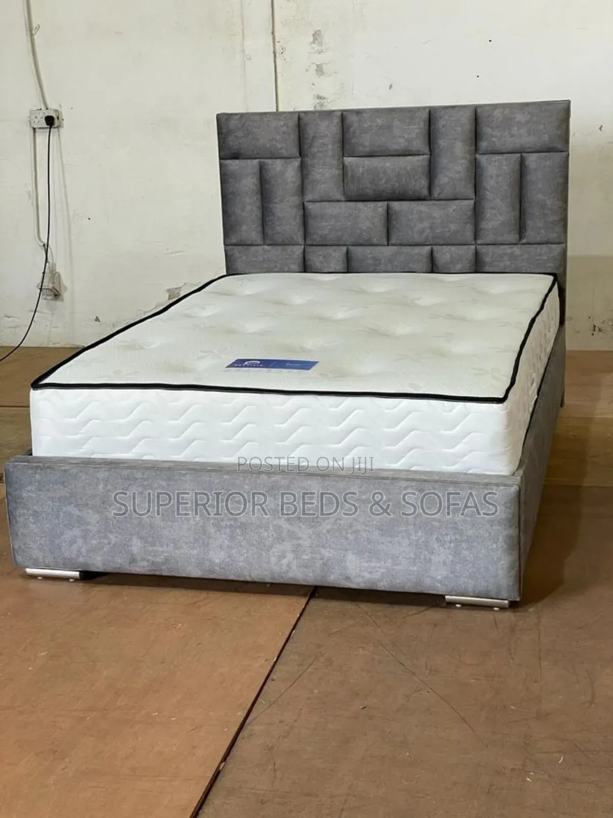 Grey Panel Bed Size 5 by 6 - Slightly Negotiable