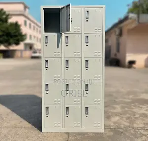 15-Locker Steel Office Storage Cabinet