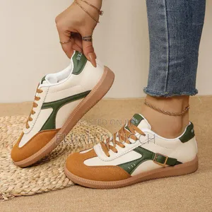Green And Brown High Quality Laced (Comfort) Casual Rubber