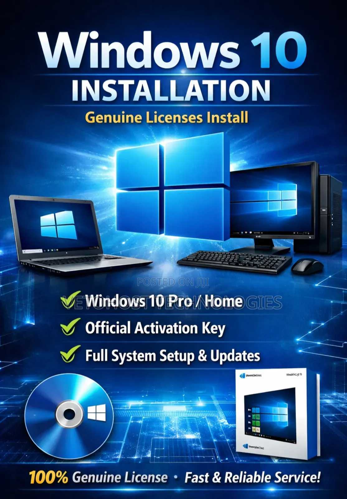 Windows 10 Installation — Genuine Licenses Install