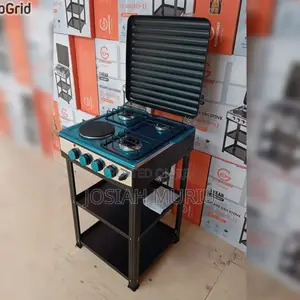Eurochef 3 Gas +1 Electric Standing Cooker With Shelves