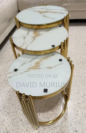 3 in 1 Executive Pure Marble Table.