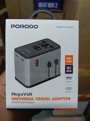 Porodo Mega Volt Travel Adapter - 2300w