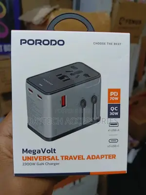 Porodo Megavolt Universal Travel Adapter Pd 70w