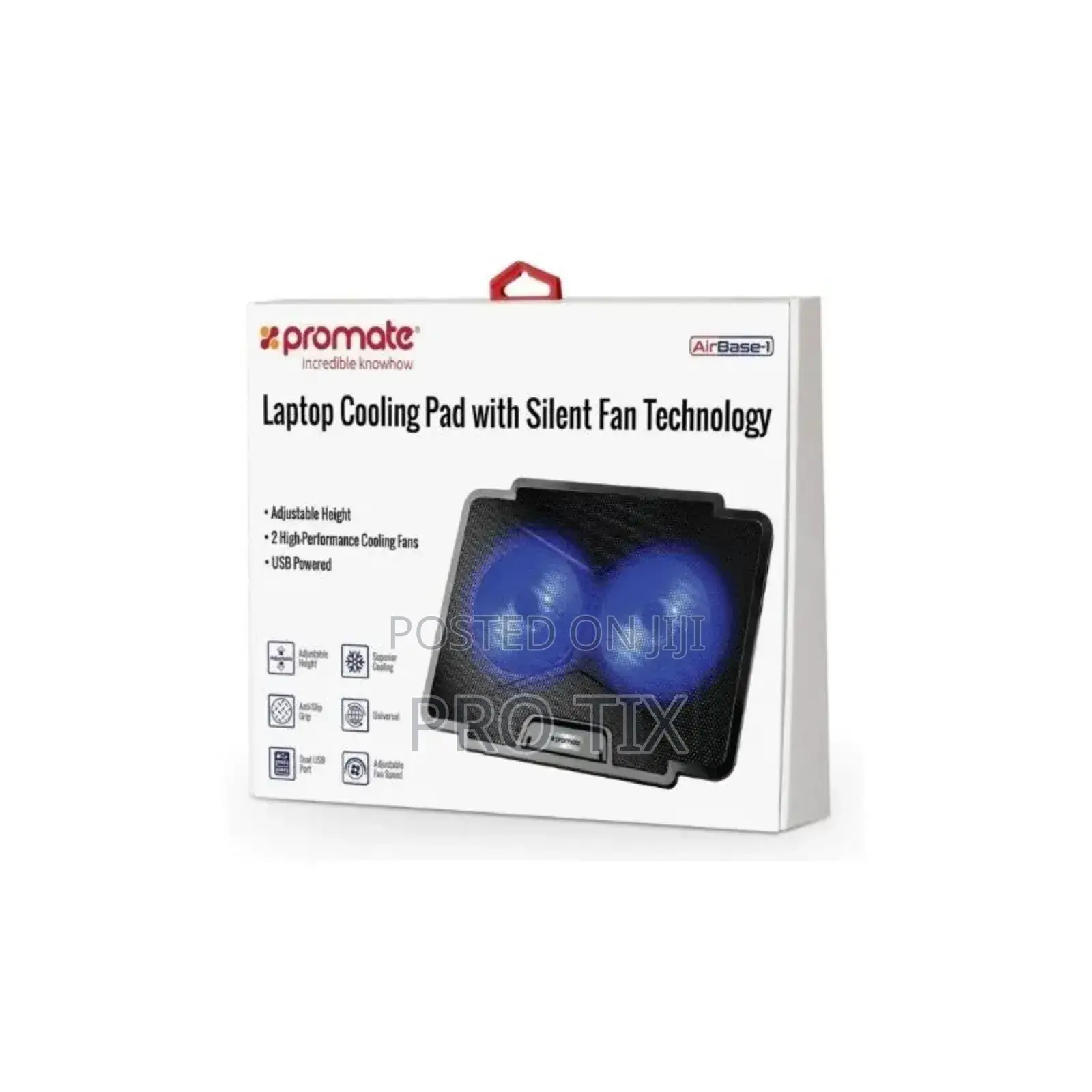 Promate Laptop Cooling Pad With Silent Fan Technology