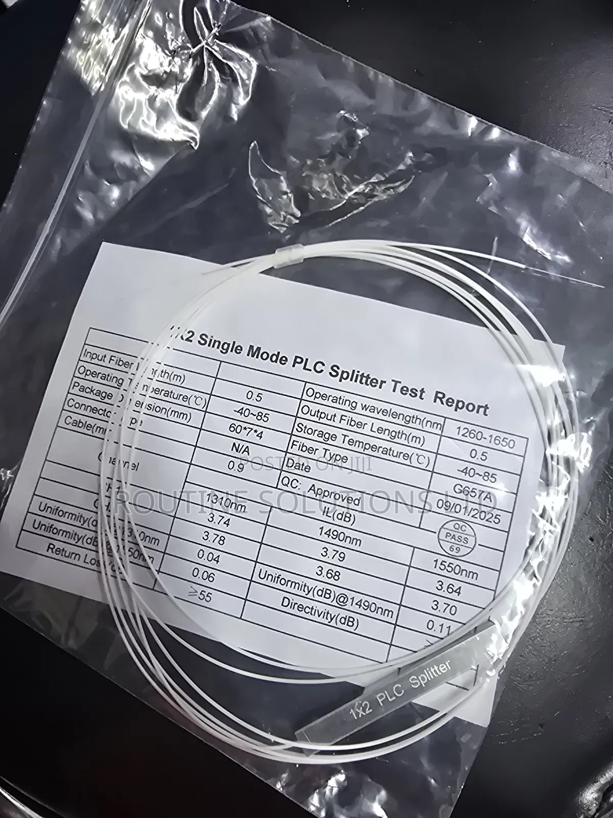1×2 Fiber Optic Splitter Bare