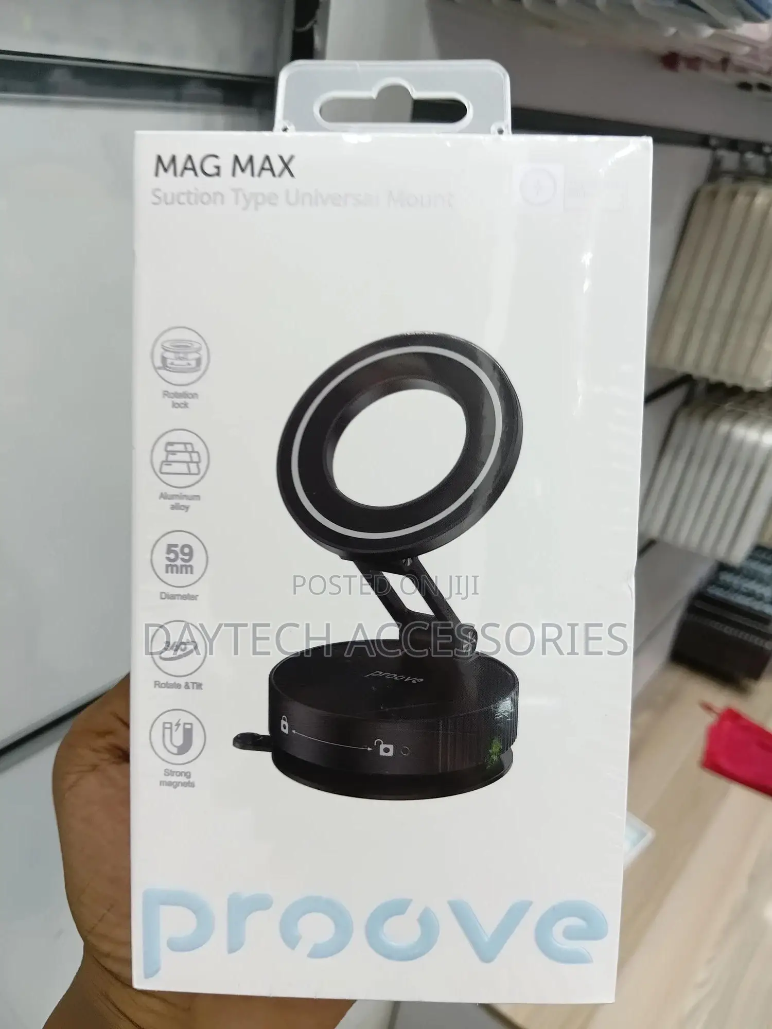 Proove Mag Max Suction Type Universal Mount - Black