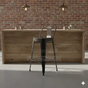 Tolix Style Low Back Metallic Bar Stool