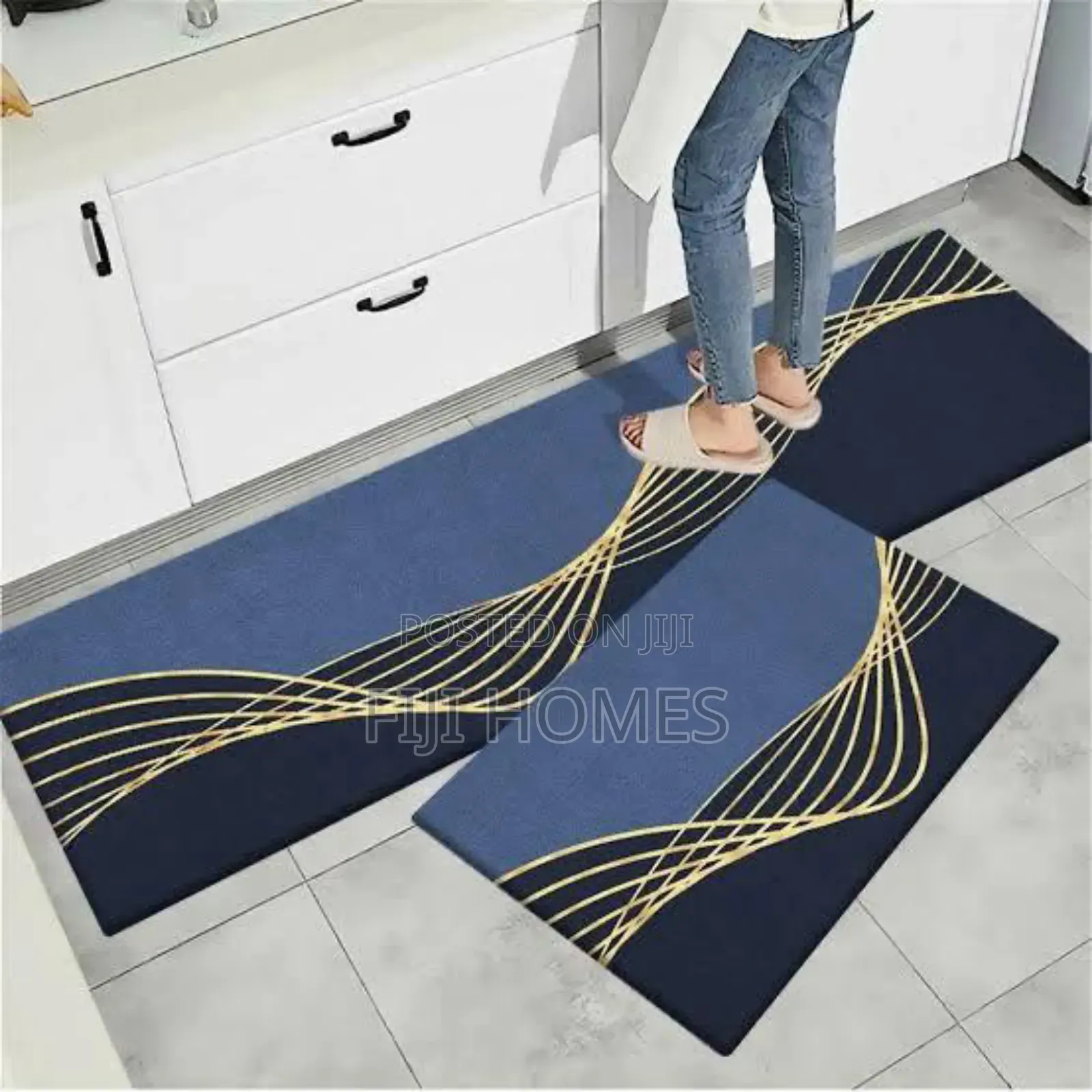 2-Piece Kitchen Mat Set | Non-Slip Rubber Mats