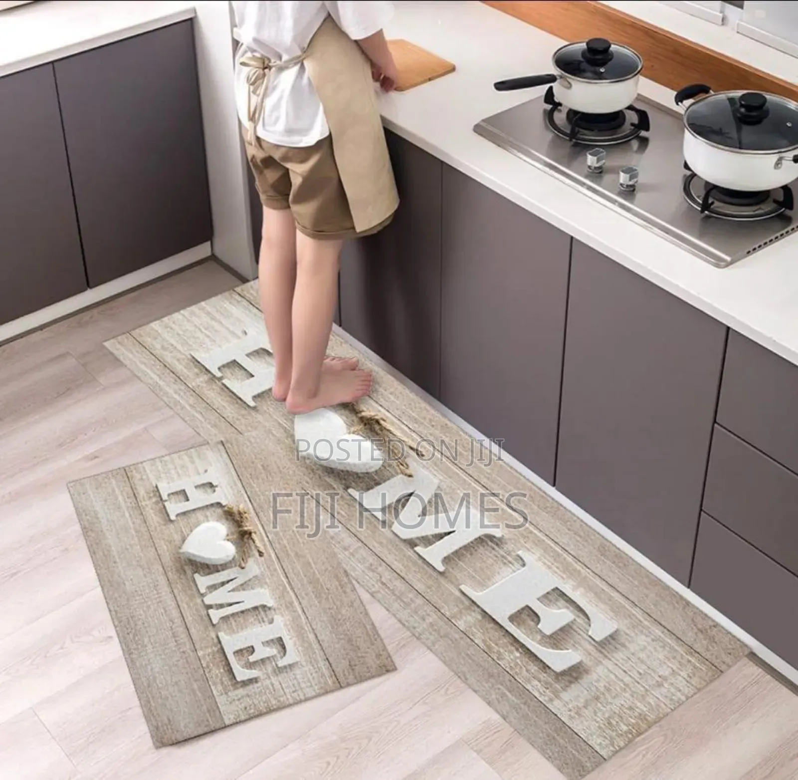 2-Piece Kitchen Mat Set | Non-Slip Rubber Mats
