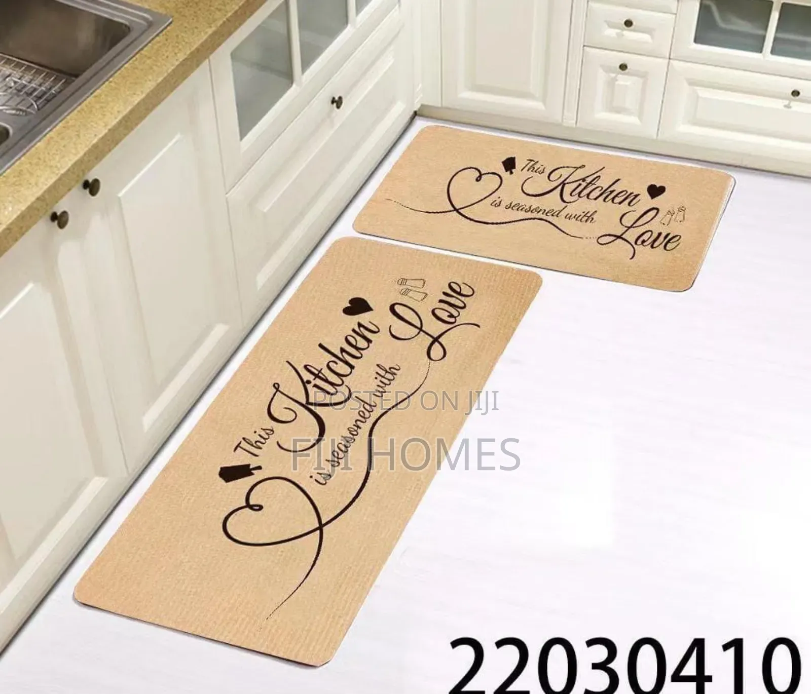 2-Piece Kitchen Mat Set | Non-Slip Rubber Mats