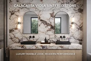 Calacatta Viola Sintered Stone | Luxury Bathroom Vanity Surface