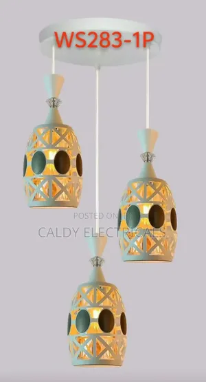 Nordic-Style 3-Light Metal Pendant Light Fixture Fe3